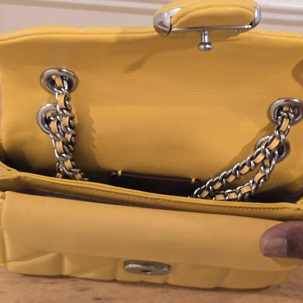 Yellow Coach Quilted Tabby 20 Chain Shoulder Bag - Picture 5 of 5